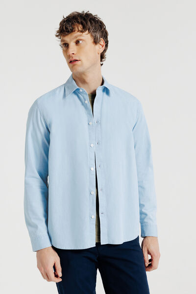 Chemise en coton regular unie