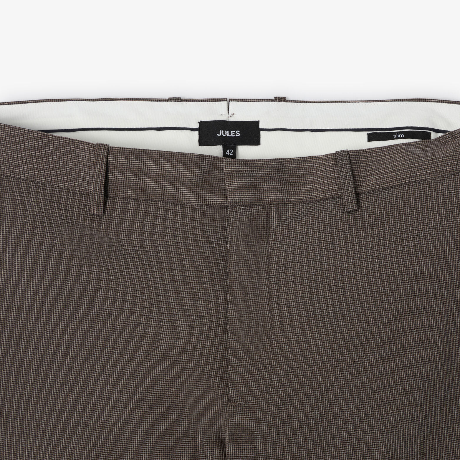 Pantalon de costume slim pied de puce
