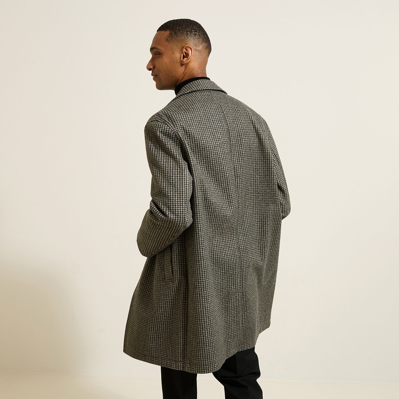 Manteau hiver long col tailleur