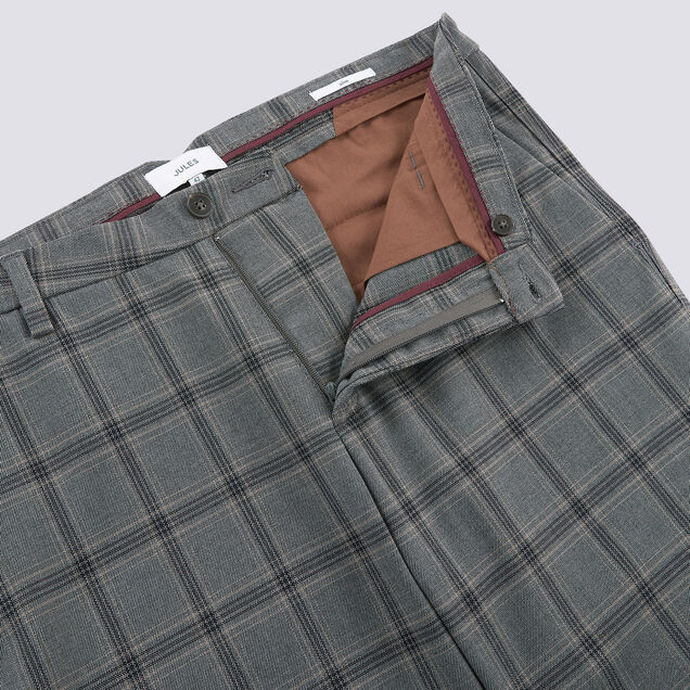 Pantalon chino slim à carreaux