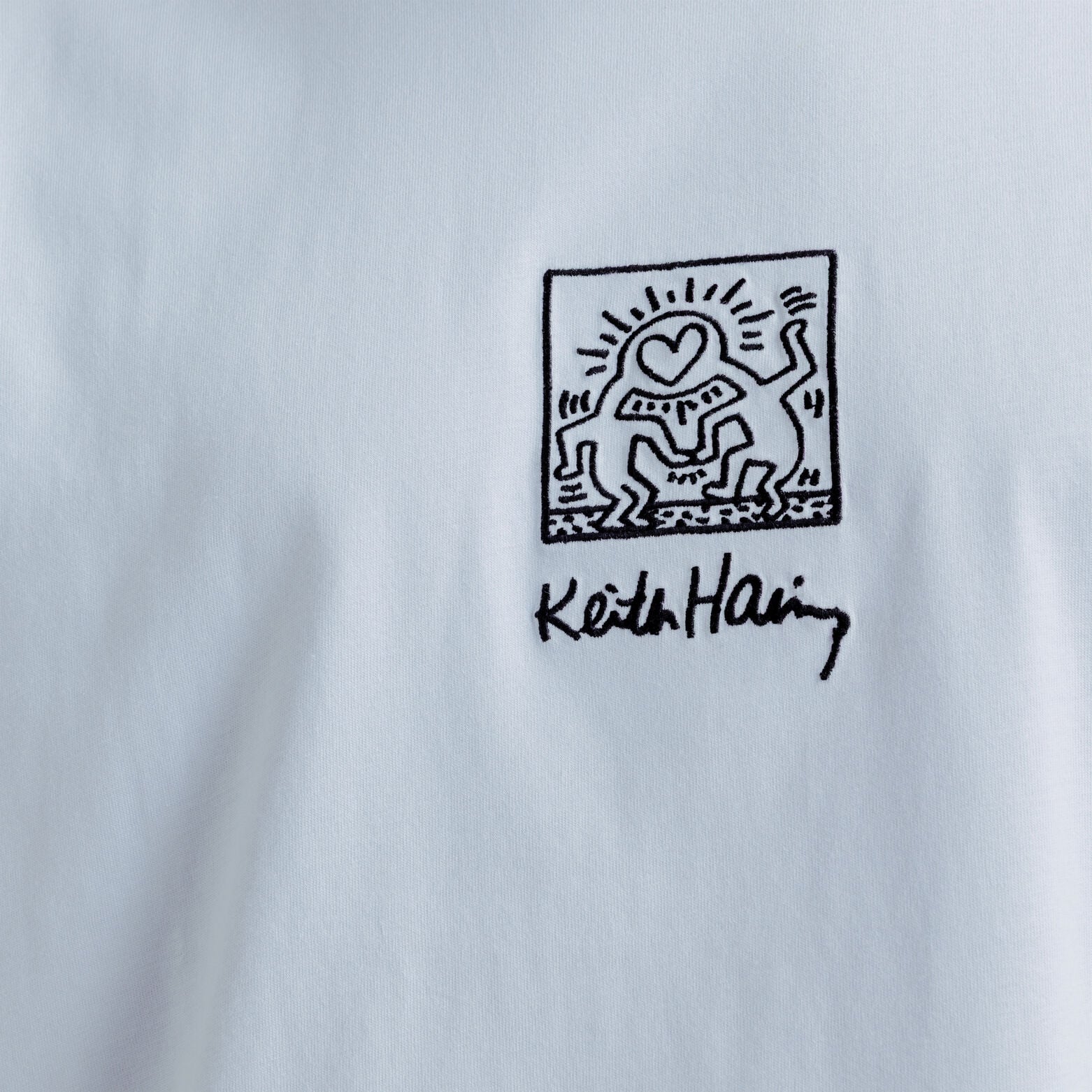 Geborduurd T-shirt relax licentie Keith Haring