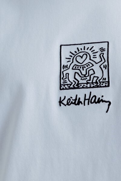 Geborduurd T-shirt relax licentie Keith Haring