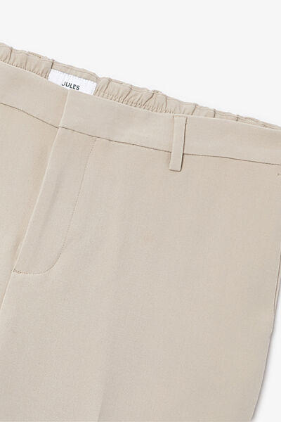 Brede chinobroek met plooien