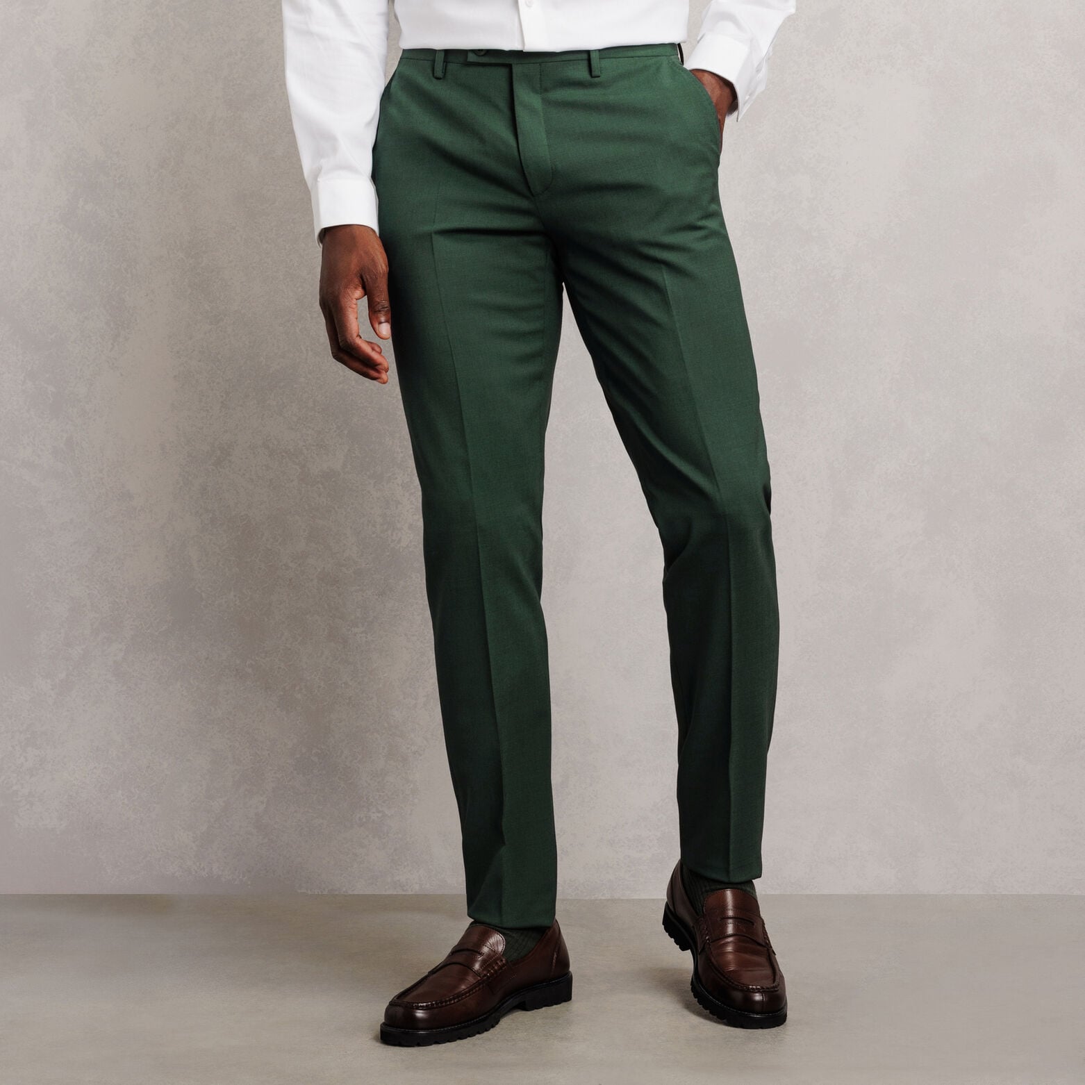 Costume 2 pi&egrave;ces slim bi-stretch - Vert