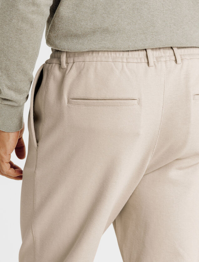 Tapered fit chinobroek in tricot