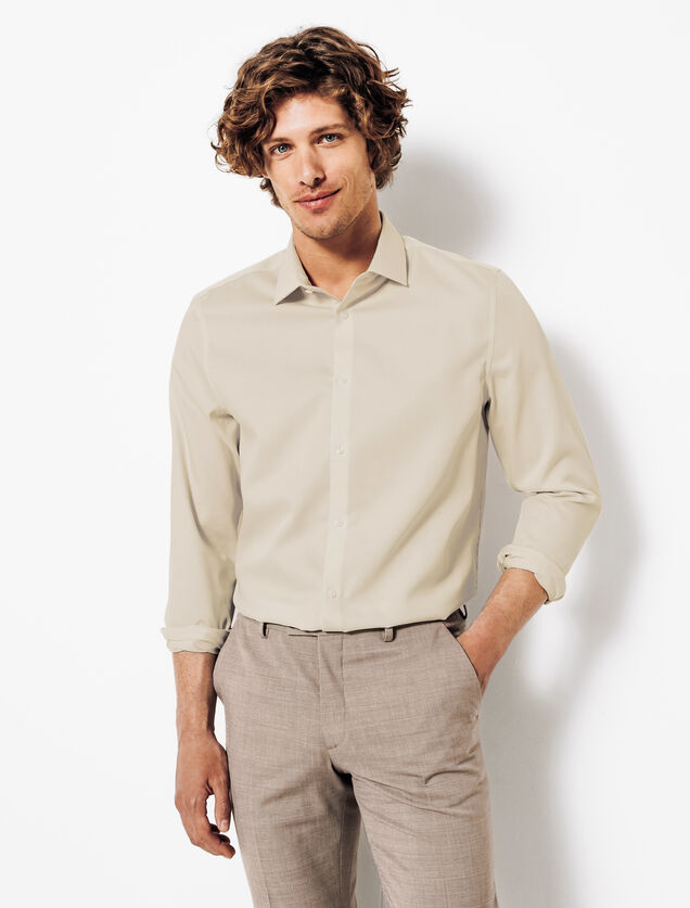 Chemise sans repassage en coton