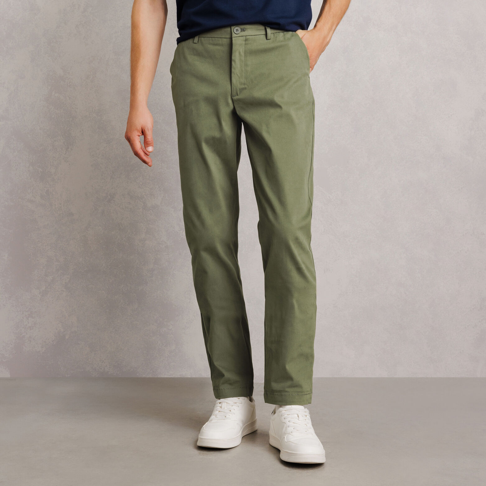 Pantalon straight twill
