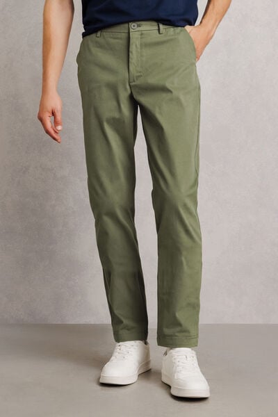Pantalon straight twill