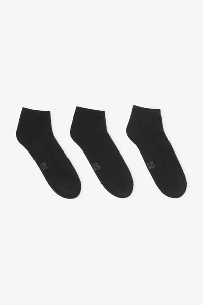 Lot de 3 paires de chaussettes unies basses
