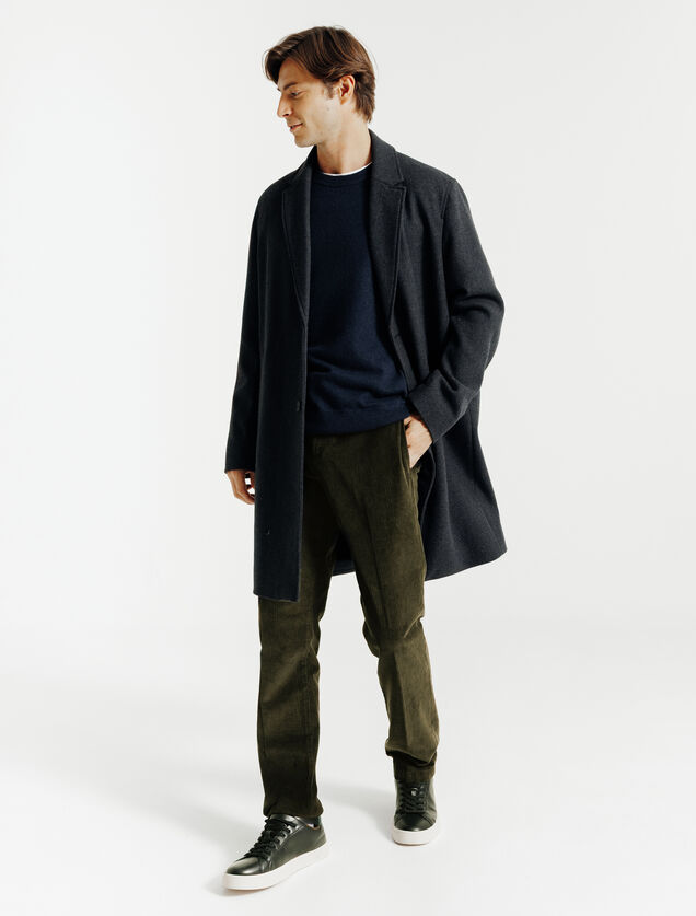 Pantalon chino straight velours