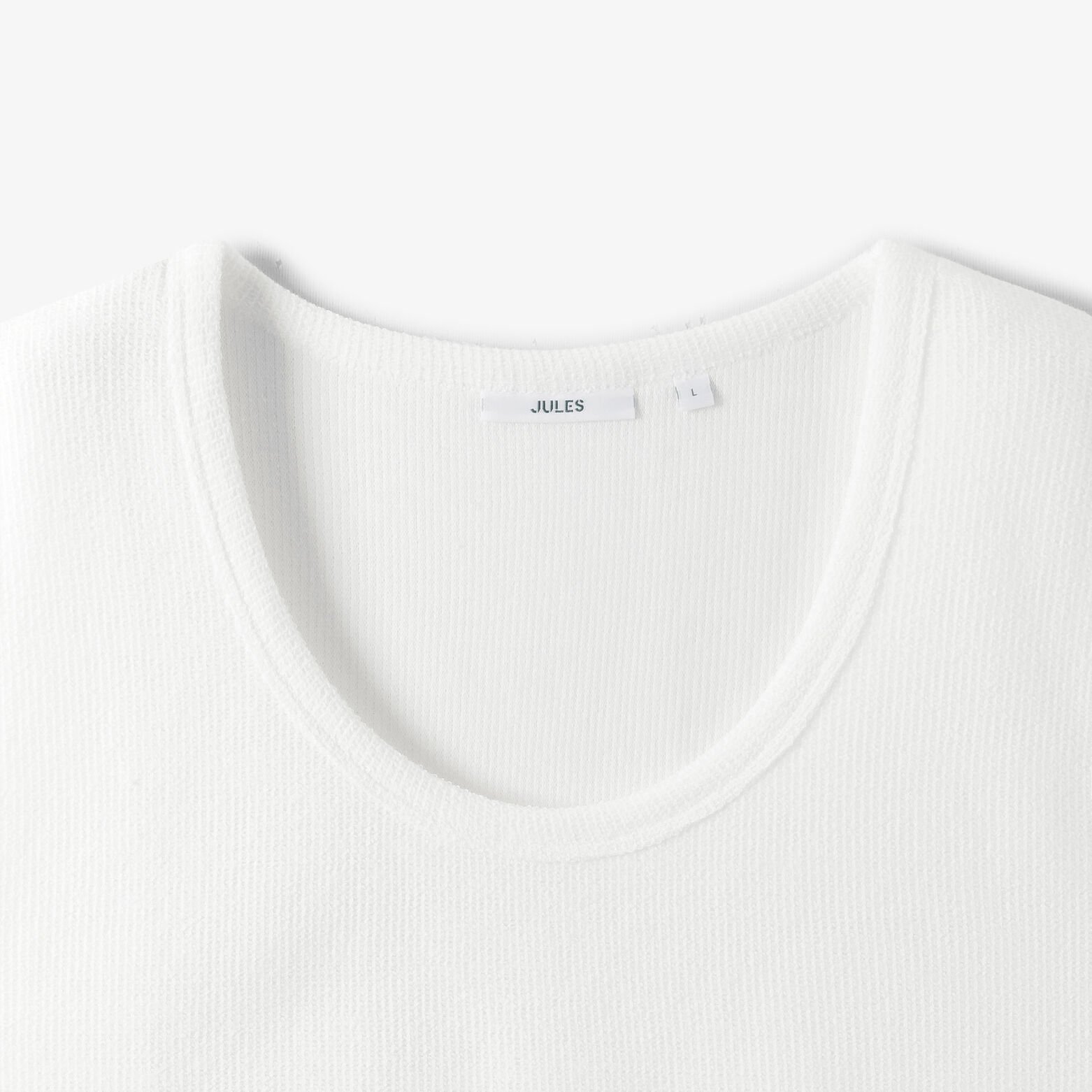 Mouwloos hemdje in getextureerde stof