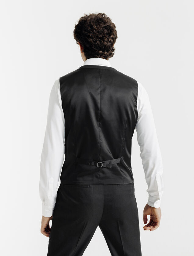 Effen slim kostuumgilet