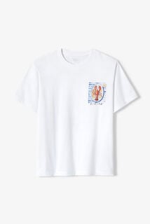 T-shirt met print voor- en achteraan