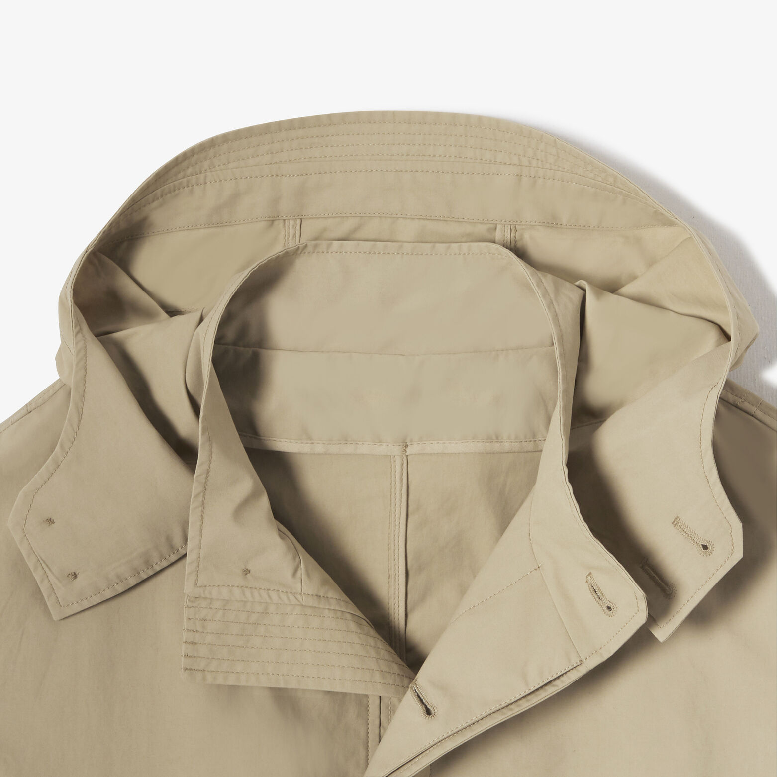 Parka longue boutonnée à capuche