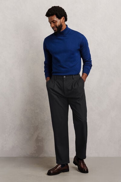 Pantalon straight taille &eacute;lastiqu&eacute;e