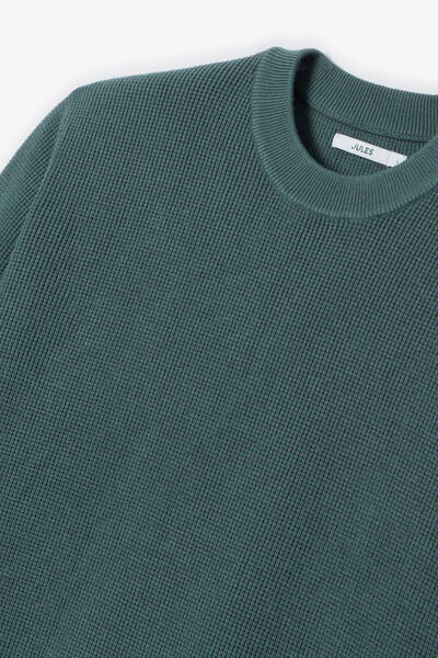 Pull col rond jeux de points