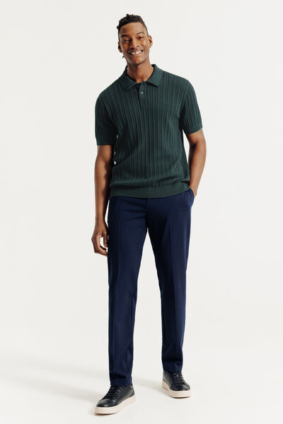 Polo en maille manches courtes jeux de points