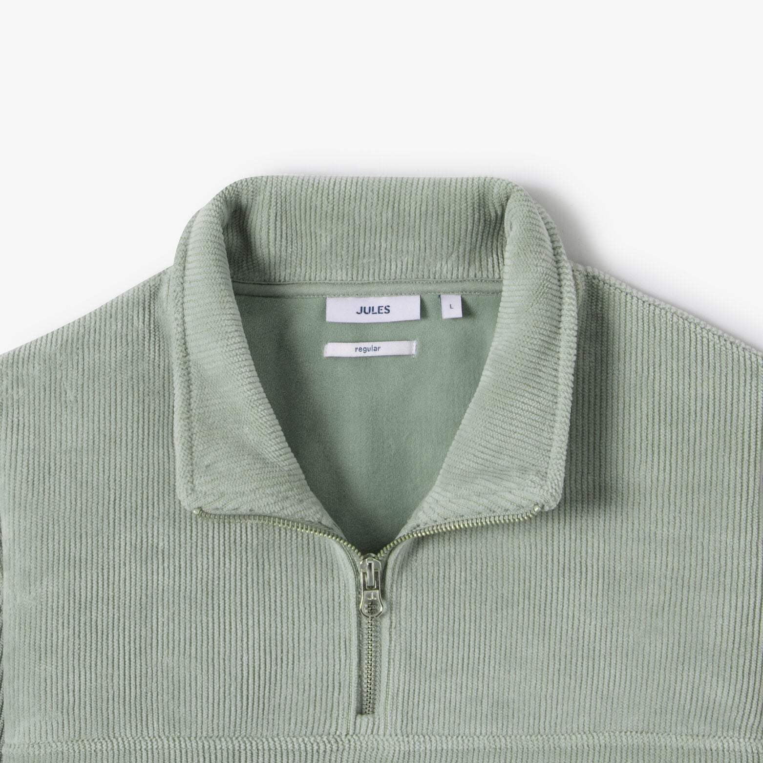 Sweat col montant zipp&eacute; en velours