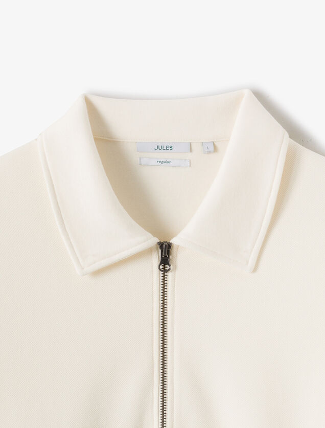 Sweat col polo zipp&eacute;