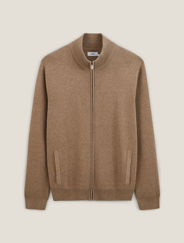 Gilet zipp&eacute; col montant