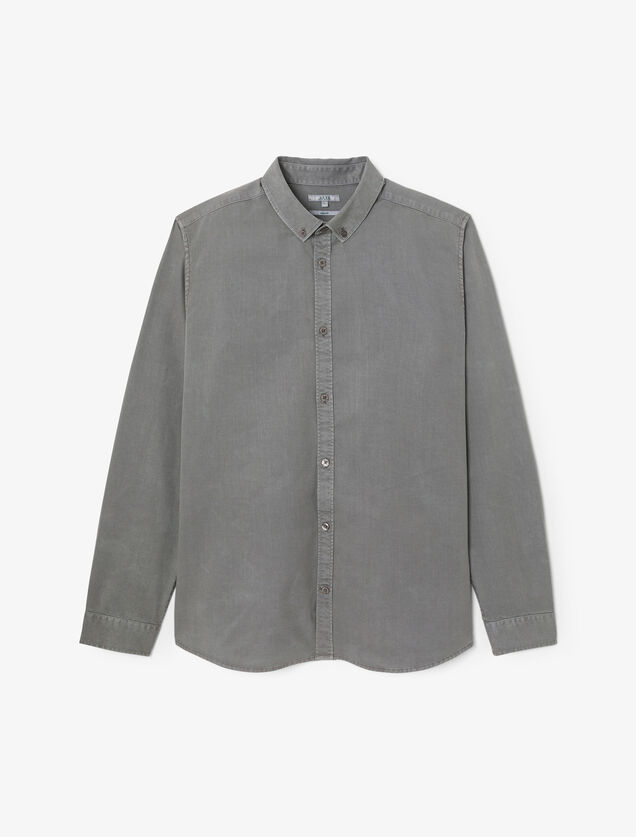 Chemise en coton TENCEL&iquest; Lyocell col boutonn&eacute;