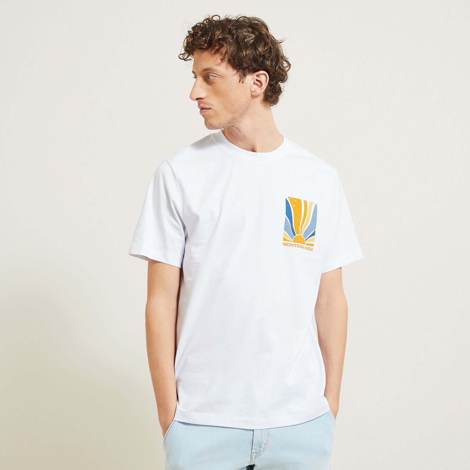 T-shirt van Jules, mediterrane strandprint