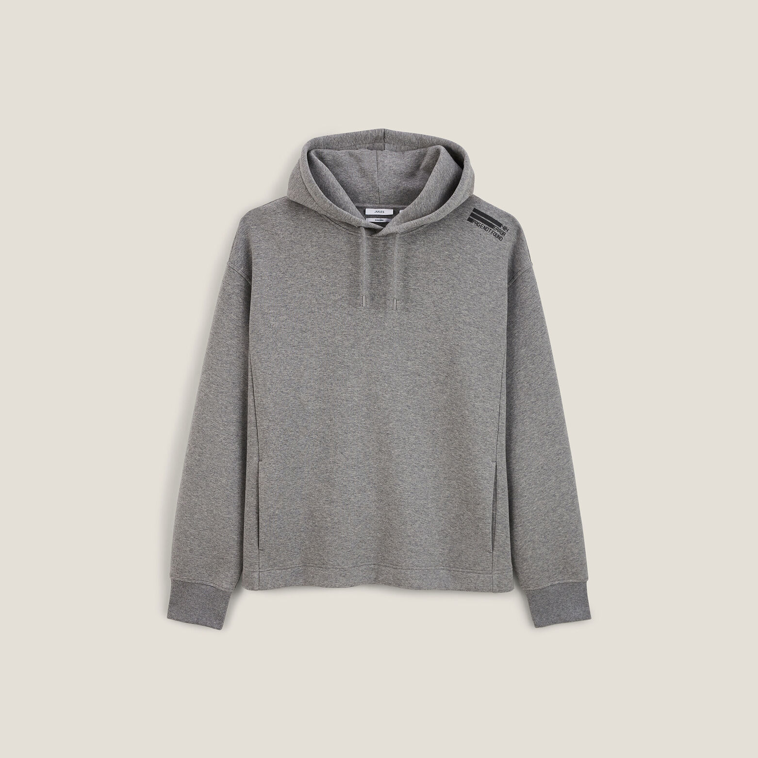 Sweat à capuche oversize bas droit