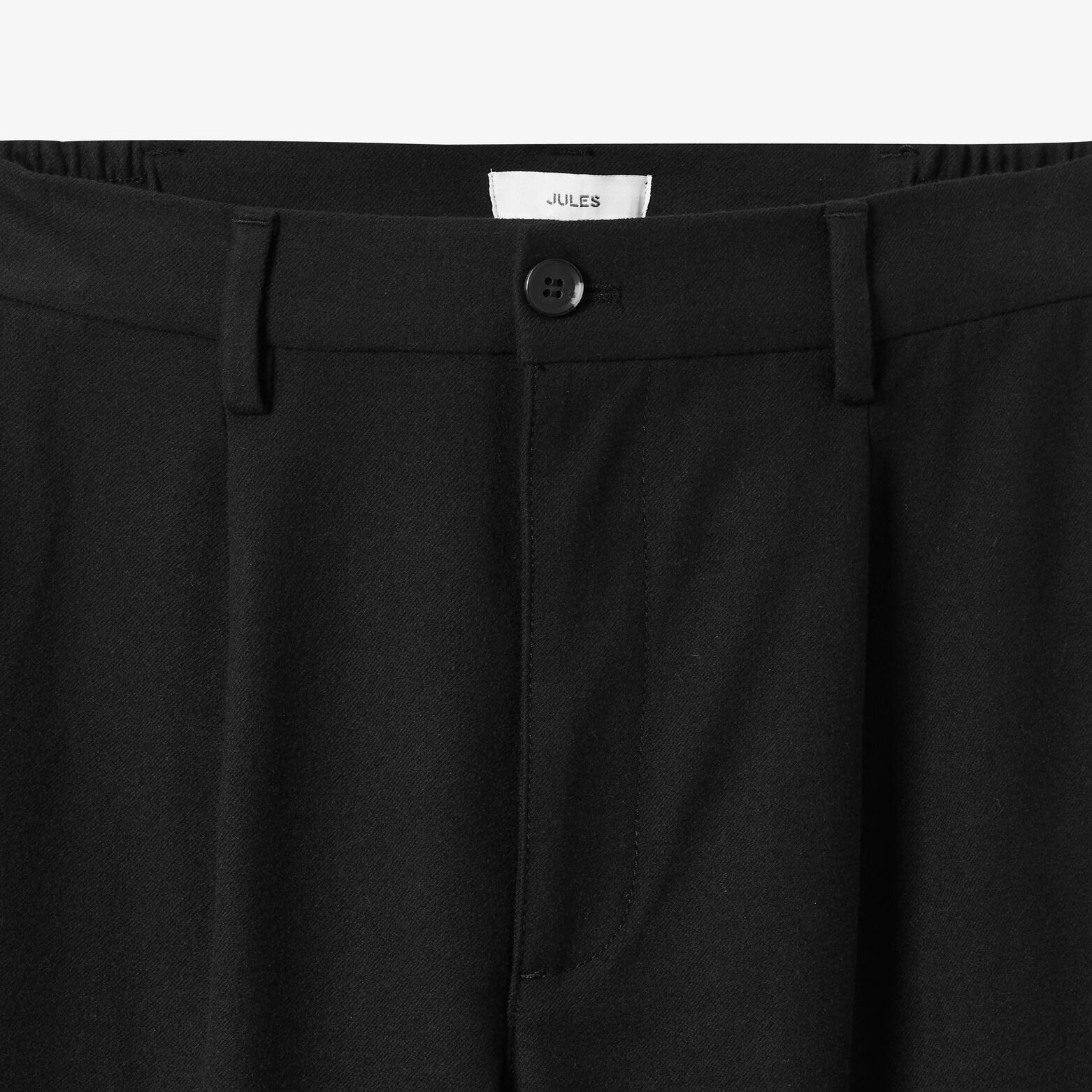 Pantalon straight taille &eacute;lastiqu&eacute;e