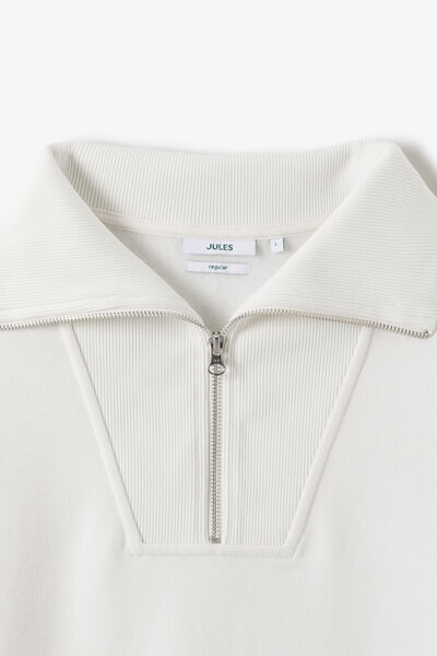 Sweater truckerskraag met rits