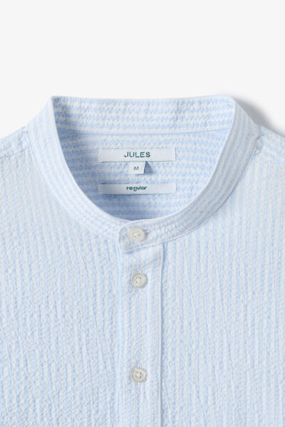 Chemise col mao regular 100% coton
