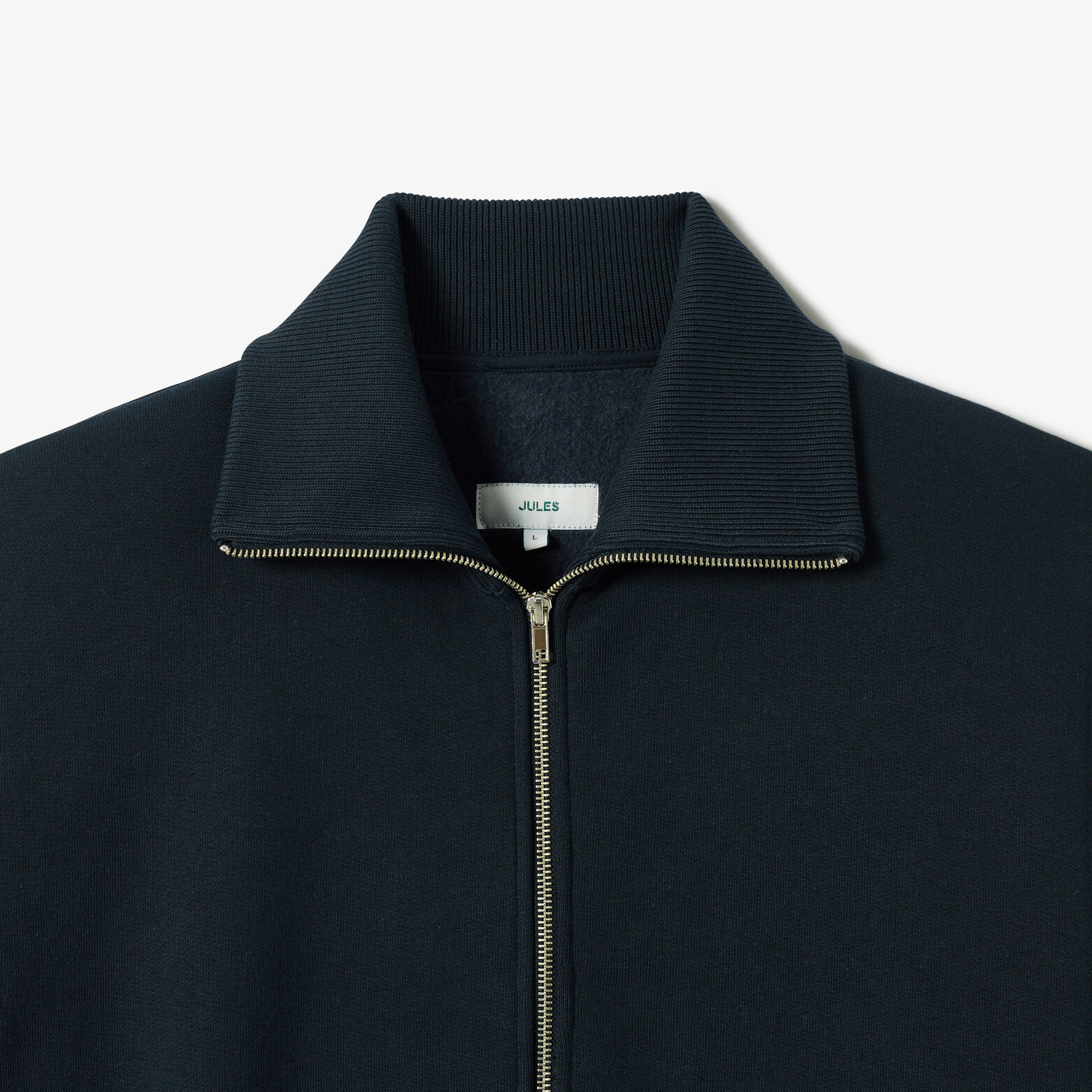 Sweat oversize zipp&eacute; col montant uni