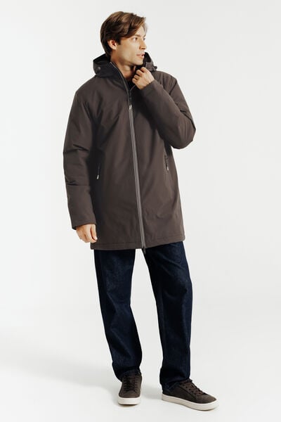 Parka longue à capuche