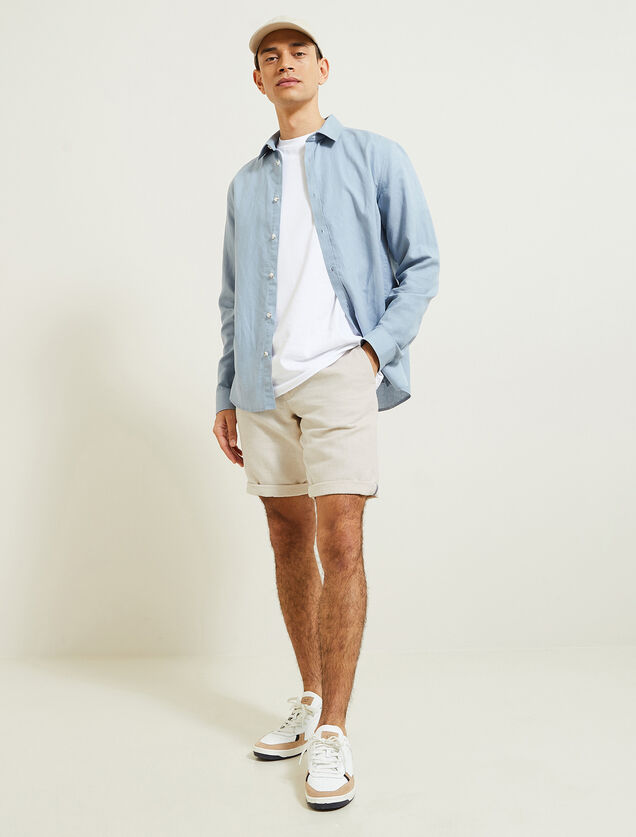 Bermuda à motif chevron