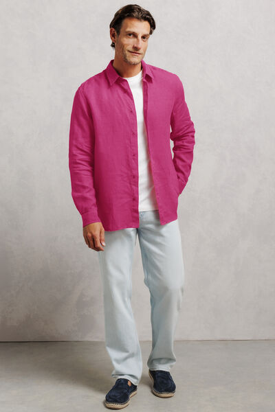 Chemise 100% lin regular unie