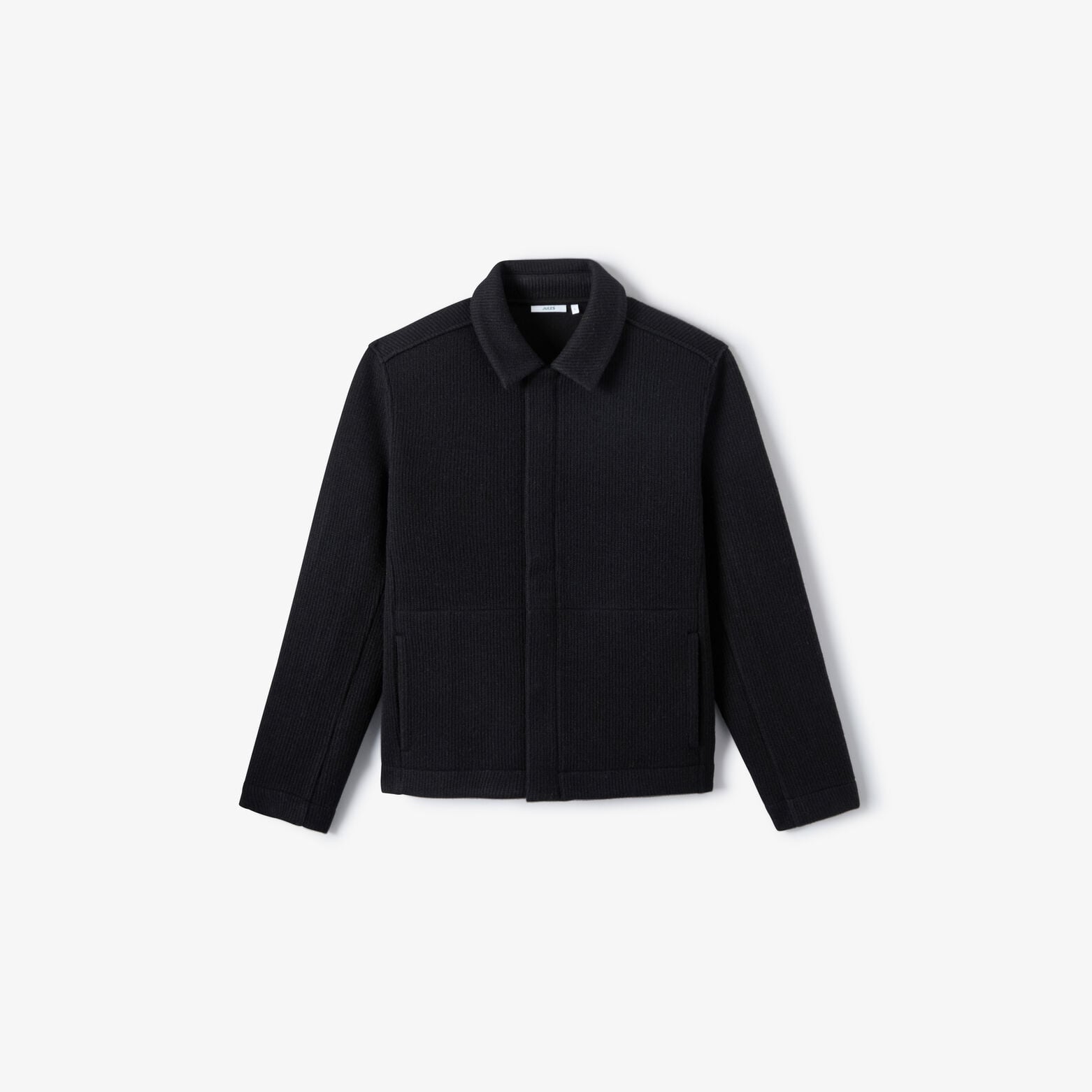 Veste col chemise zipp&eacute;e en molleton