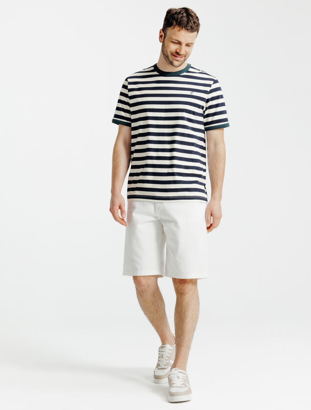 Contrasterend marine t-shirt