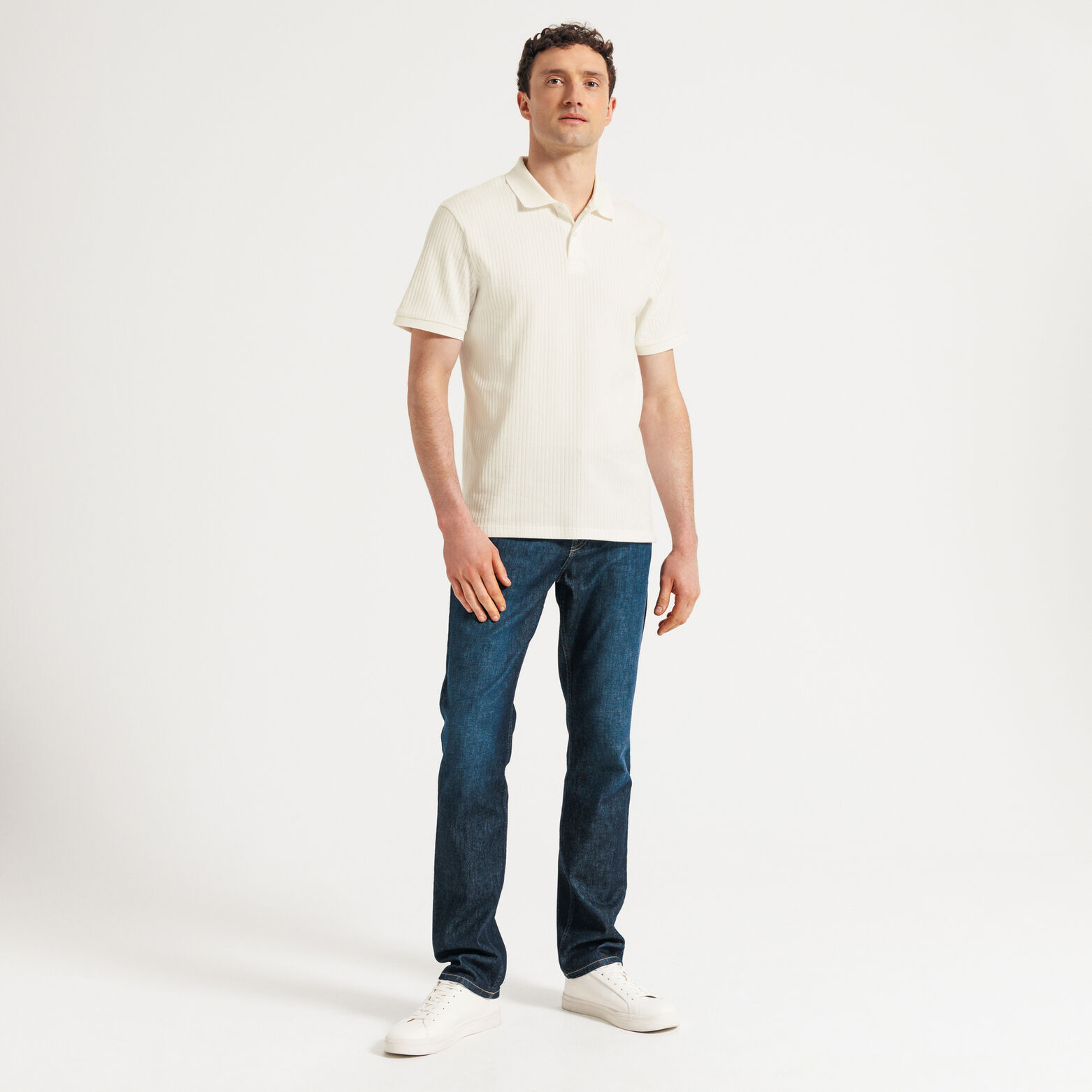 Polo manches courtes textur&eacute;