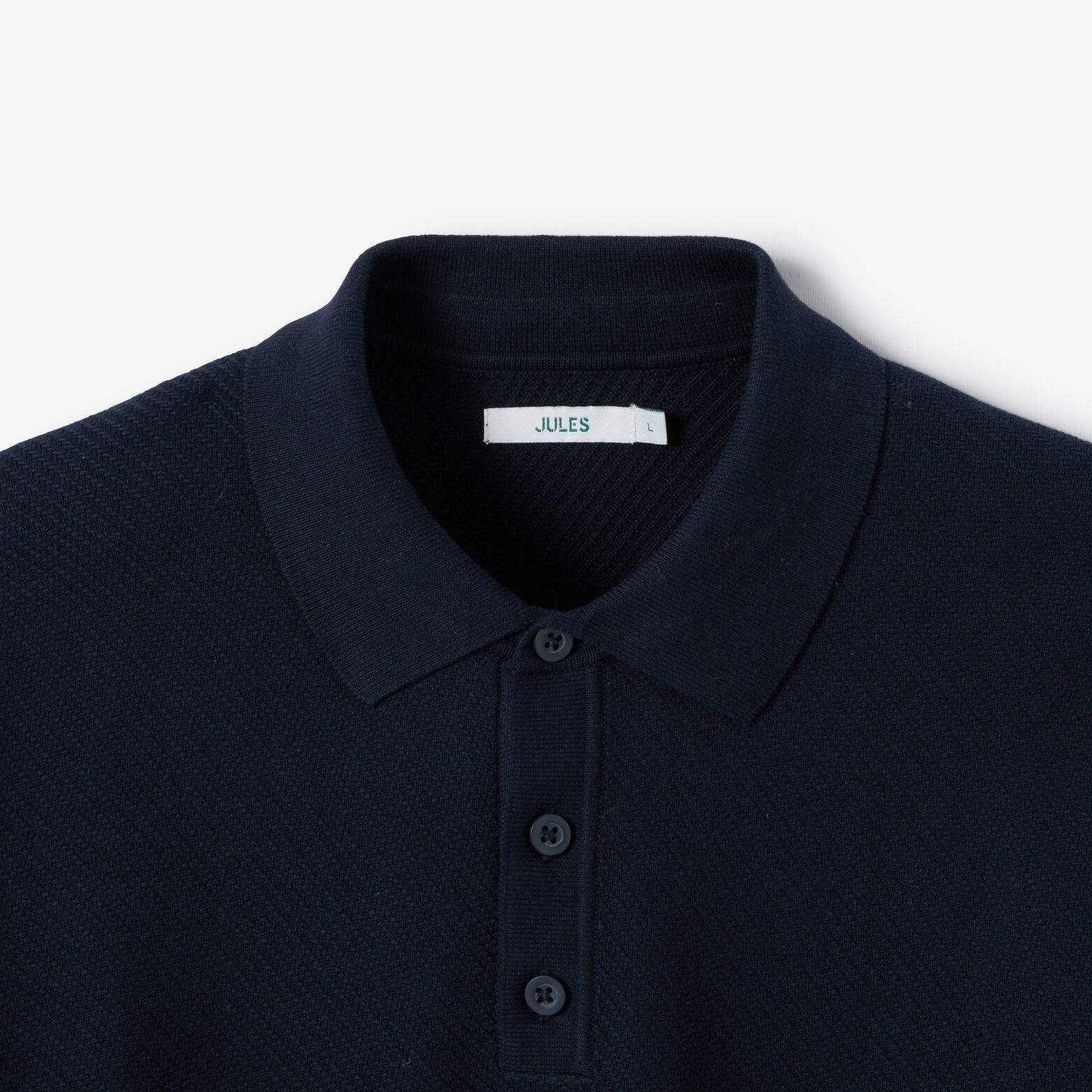 Pull col polo boutonn&eacute; fantaisie