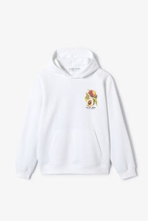 Sweater met kap en Japanse print voor-en achteraan
