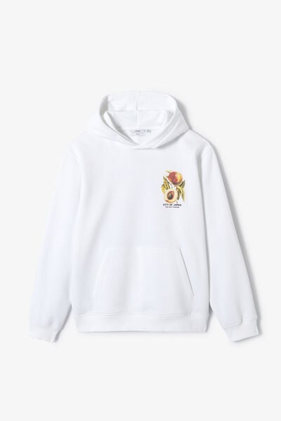 Sweat &agrave; capuche imprim&eacute; japonais devant dos