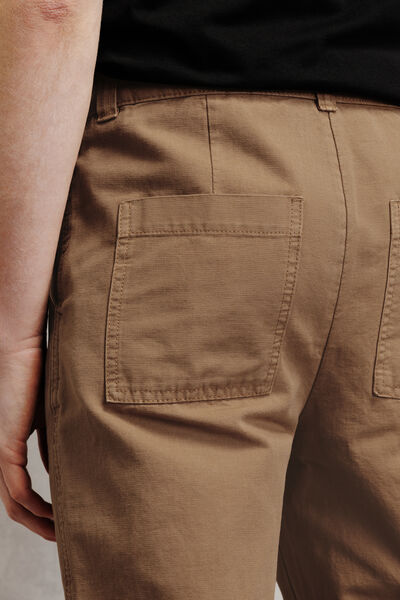 Loose fit broek in katoen en linnen