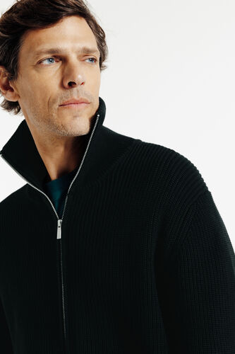 Gilet met rits en truckerskraag