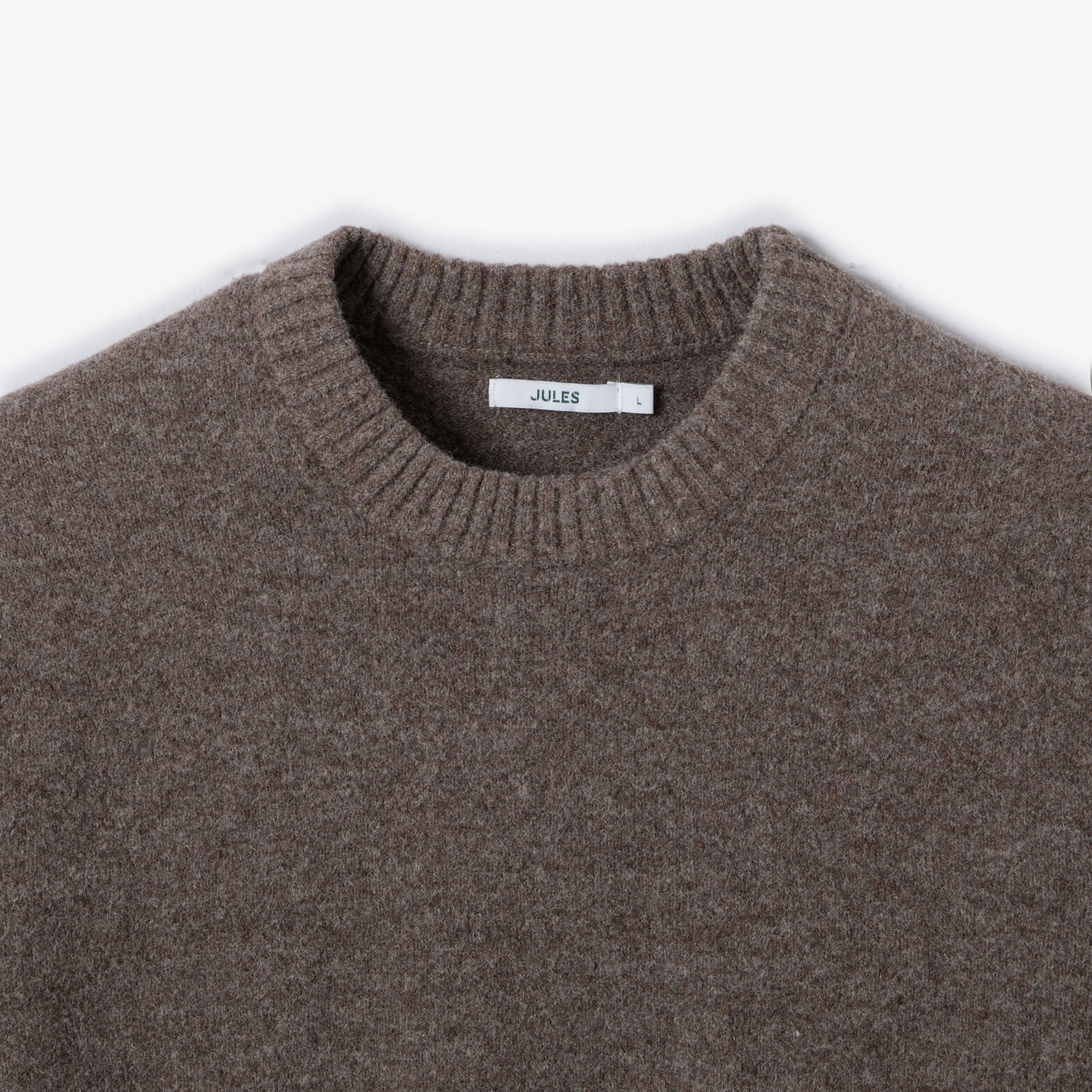 Pull col rond mousseux coton majoritaire