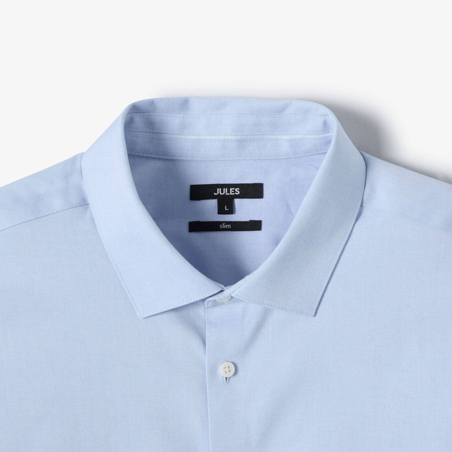 Chemise 100% coton slim sans repassage unie