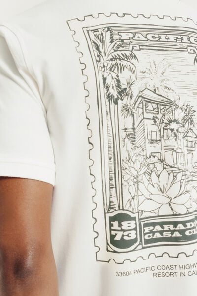 Polo manches courtes imprim&eacute; devant dos