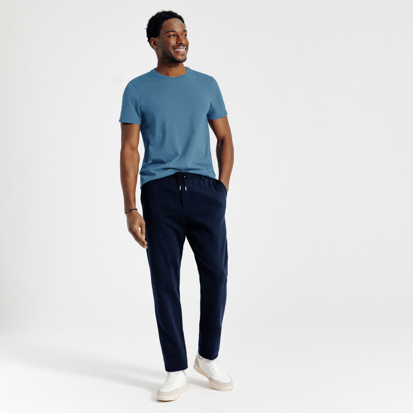 Tee shirt en coton col rond basique