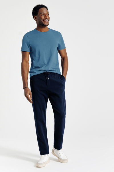 Tee shirt en coton col rond basique