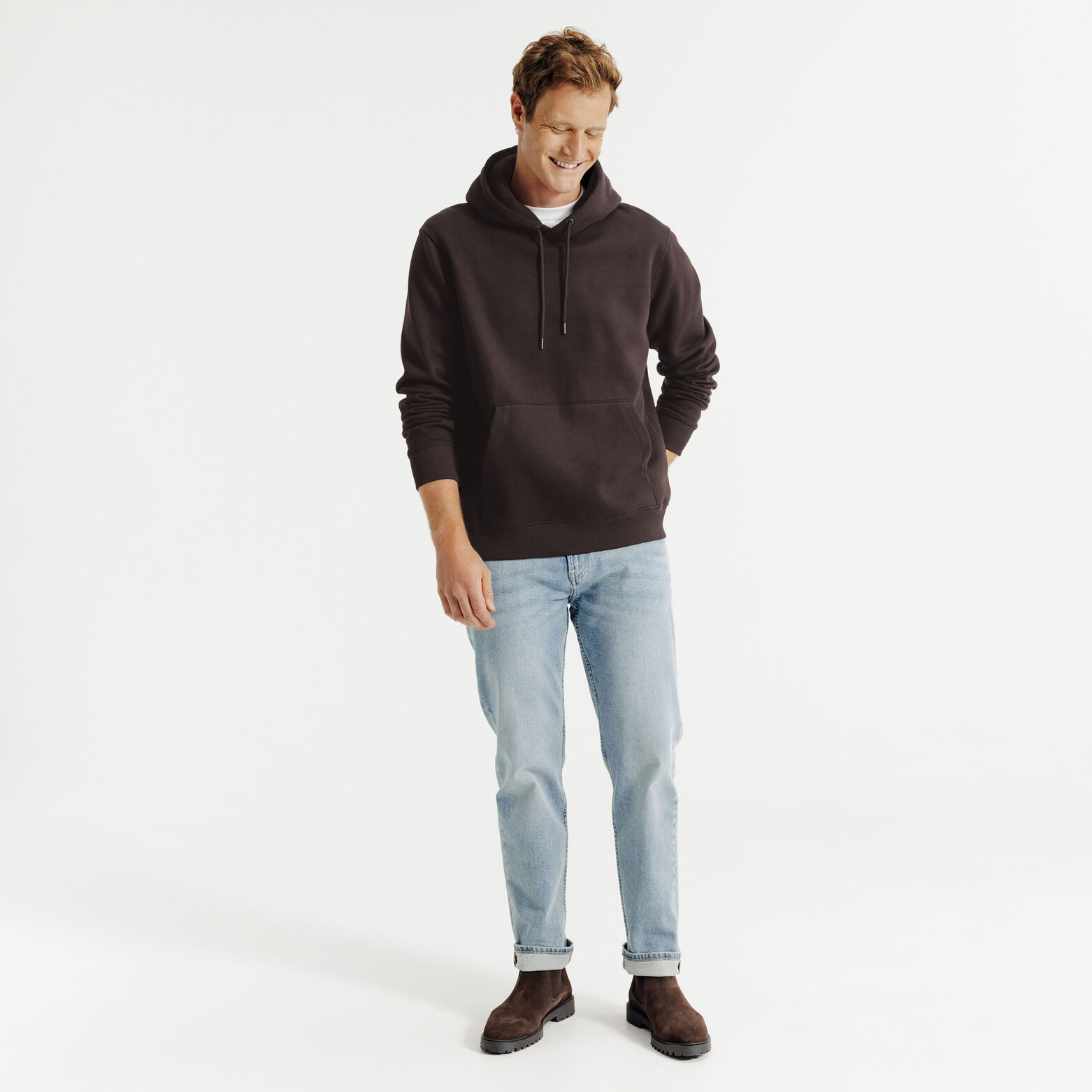 Sweat à capuche uni