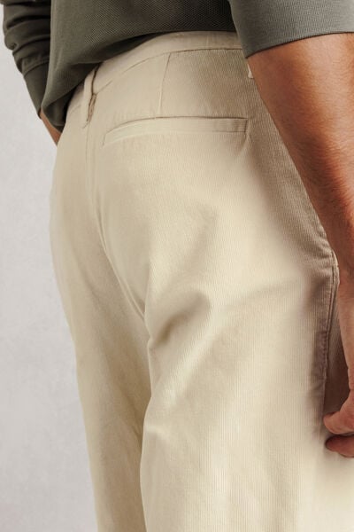 Pantalon chino straight en velours