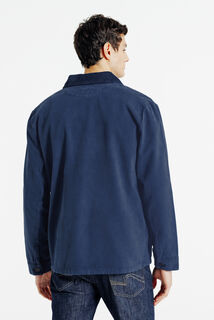 Vest, hemdskraag in ribfluweel met knopen